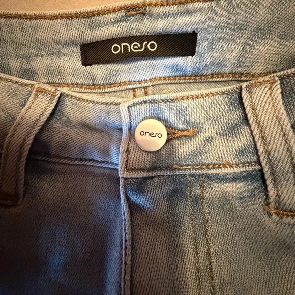 ONESO-Women NWOT Sky Blue Wide Leg Jeans Size 26 - Picture 7 of 9